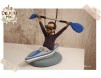 Figurina aniversara Caiac / Canoe + suport pentru poza